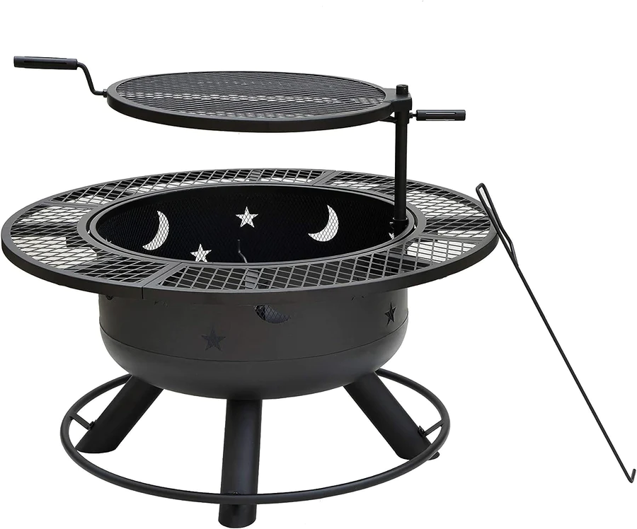 Bond Manufacturing 52124: Embrace the Night Nightstar Your Ultimate Steel Fire Pit for Wood Burning