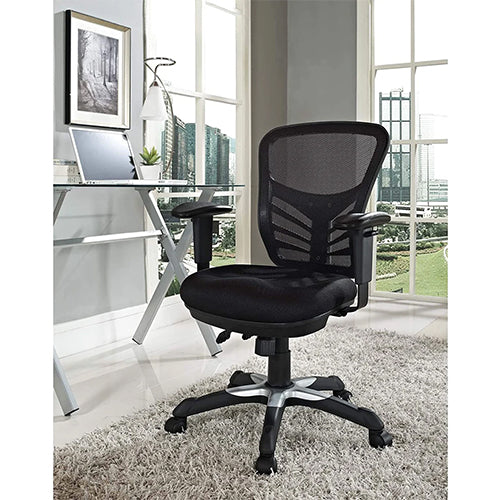 Experience Comfort and Support with Modway EEI-757-BLK Articulate Ergonomic Mesh Office Chair in Black - Perfect for Home or Office Use