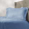 Complete, Blue, 4 Piece, Baltic Linen Jersey Cotton Sheet Set