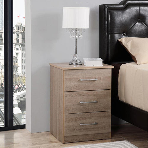 The Beautiful Boston 3-Drawer Sandalwood Nightstand from Passion Furniture will Transform Your Bedroom.
