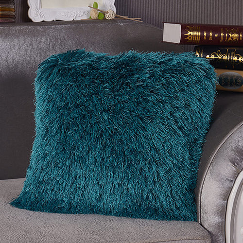 Decorative Shaggy Pillow with Lurex | KARTIT