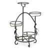 Cascading Elegance: Wrought Iron Tiered Stand for Pots Displaying