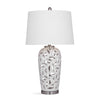 Bassett Mirror Willow Table Lamp with Brushed Nickel and White Finish