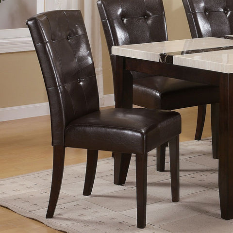 Acme Britney Side Chair in Espresso and Walnut (Set of 2)