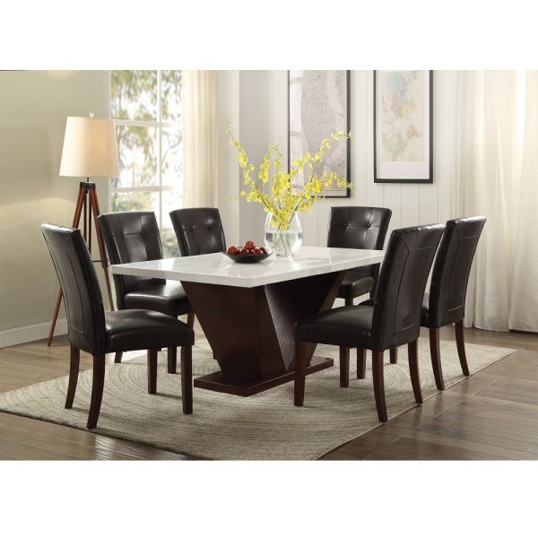 Acme Britney Side Chair in Espresso and Walnut (Set of 2)