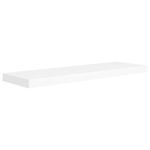 vidaXL Modern Floating Wall Shelf White | Honeycomb MDF and Metal Frame | Ideal for Books, Awards, Collectibles | Dimensions: 31.5"x9.3"x1.5"