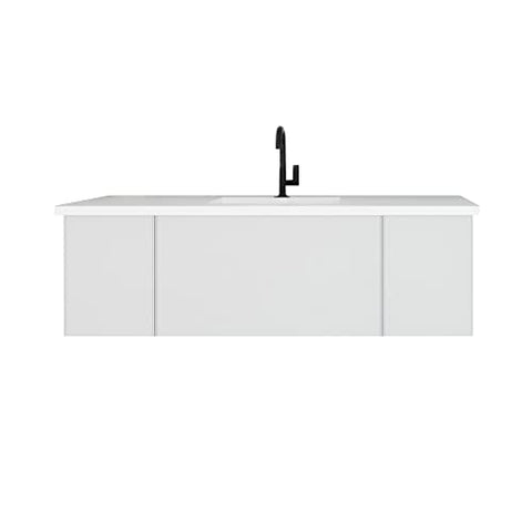 Laviva Vitri 54 - Cloud White Cabinet Matte White Viva Stone Solid Surface Countertop