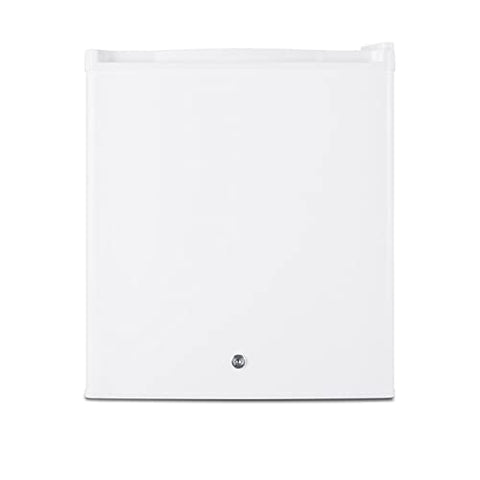 Summit FFAR25L7BI 17" Commercial Compact Refrigerator with 1.7 cu. ft. Capacity Digital Thermostat Factory Installed Lock Adjustable Chrome Shelves LED Lighting and Automatic Defrost in