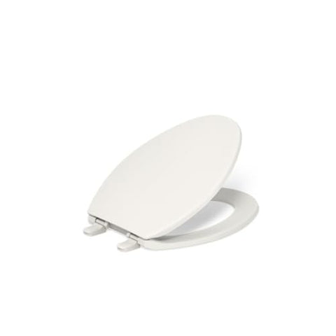 KOHLER 20110-96 Brevia, Slow Close Toilet Seat, Elongated Toilet Seat, Grip-Tight Bumpers Quick-Attach Hardware, Biscuit