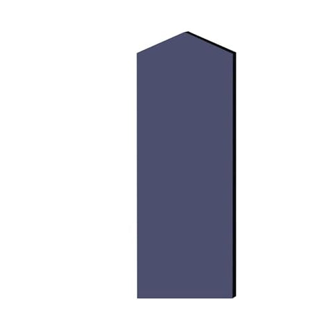 Salsbury Industries Double End Side Panel - for 5 Feet High - 21 Inch Deep Designer Wood Locker - with Sloping Hood - Blue