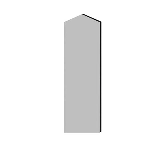 Salsbury Industries Double End Side Panel - for 5 Feet High - 18 Inch Deep Designer Wood Locker - with Sloping Hood - Gray