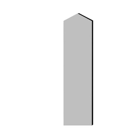 Salsbury Industries Double End Side Panel - for 5 Feet High - 15 Inch Deep Designer Wood Locker - with Sloping Hood - Gray