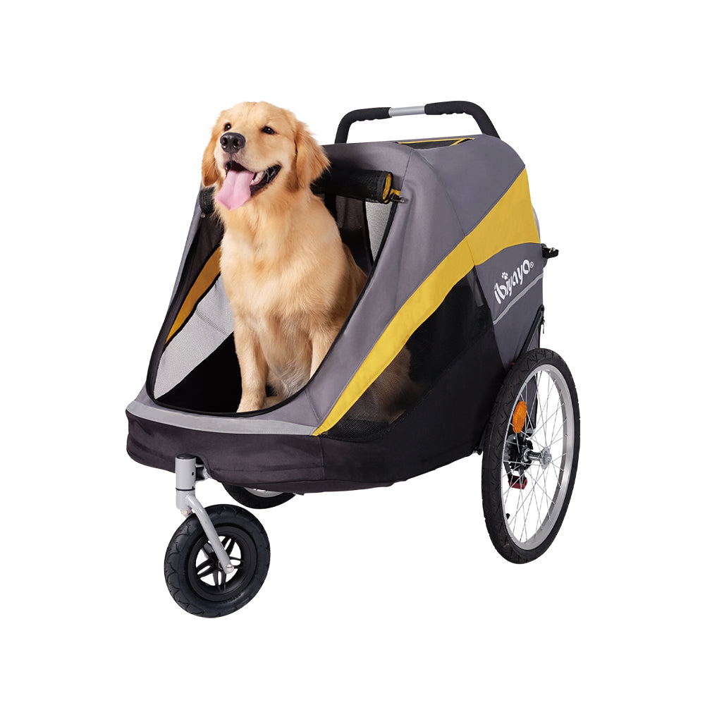 Ibiyaya Large Pet Stroller for One Large or Multiple Medium Dogs - Easy to Carry Stroller - Premium Pet Travel Accessories
