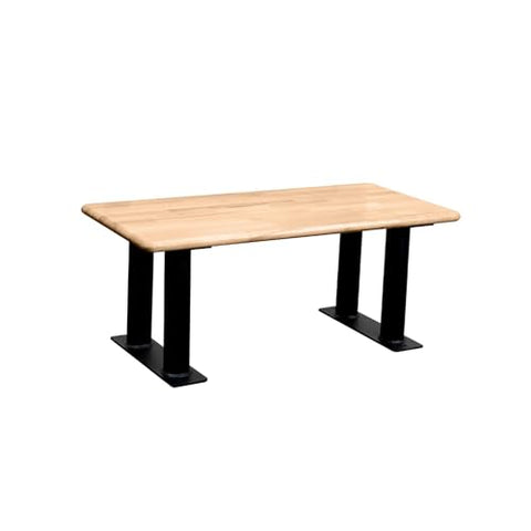 Salsbury Industries Wood ADA Locker Bench with Back Support- 42 Inches Wide - Dark Finish