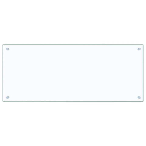 vidaXL Kitchen Backsplash Transparent 39.4"x15.7", Heat-Resistant, Scratch-Resistant, Tempered Glass, Easy to Clean