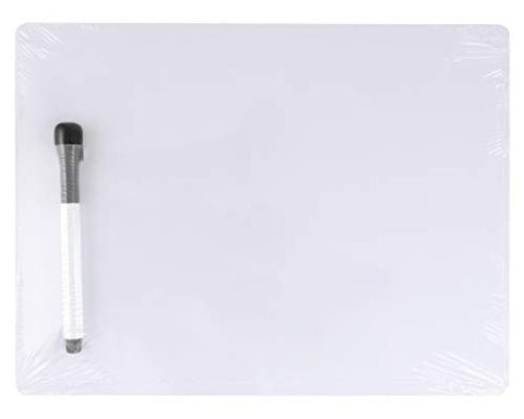 Pacon Dry Erase Whiteboard, 1-Sided, Plain, with Marker/Eraser, 9" x 12"