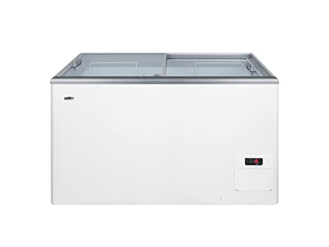 Summit Appliance NOVA35GDC 11.7 Cu.Ft. Dipping Cabinet (Unassembled); Manual Defrost; Commercially Approved; Mounted on Casters; Aluminum Work Surface; Glass Sneezeguard Included; Digital Thermostat