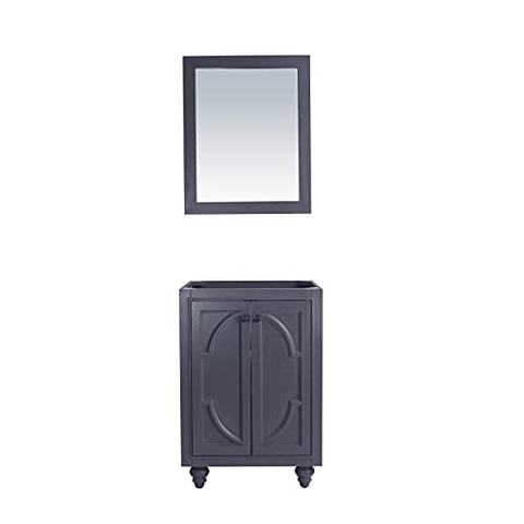 Laviva Odyssey - 24 - Maple Grey Cabinet Black Wood Marble Countertop