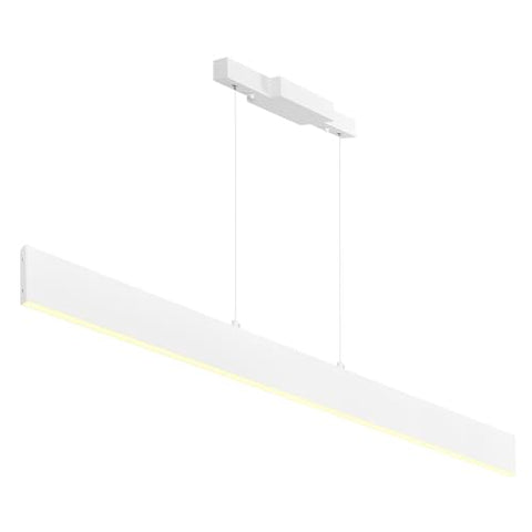 CWI Lighting Krista 47-Inch Integrated LED Linear Chandelier, Satin White Finish for Dining Rooms, Living Rooms, and Pool Tables