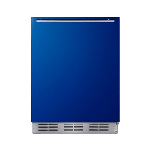 Summit 24" Refrigerator Freezer, Undercounter Fridge, 5.1 cu.ft. Capacity, ADA Compliant, ENERGYSTAR, Blue - BRF611WHBADA