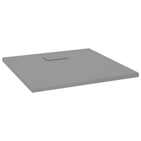 "vidaXL SMC Shower Base Tray - Low Threshold, Slip-, Durable Material, Stain & Scratch - Gray, 31.5"x31.5""