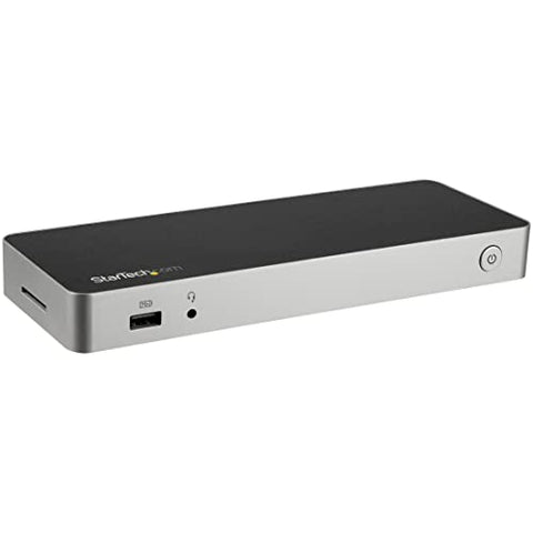 StarTech USB C Dock - Dual Monitor HDMI & DisplayPort 4K 30Hz - Laptop Docking Station 60W Power Delivery, SD, 4-Port USB-A 3.0 Hub, GbE, Audio - Thunderbolt 3 Compatible (DK30CHDDPPD)