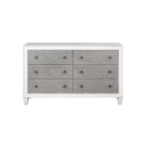 Acme Katia Dresser in Rustic Gray and Weathered White