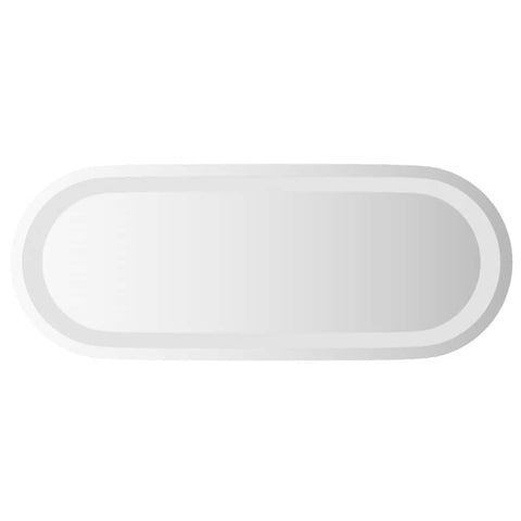 vidaXL LED Bathroom Wall-Mounted Mirror with Oval Shape and Integrated Light - Water-, User-Friendly with Convenient USB Interface