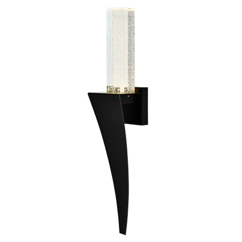 CWI Lighting Catania Sleek LED Wall Sconce with Black Finish for Bedroom, Hallway, Living Room – Integrated LED, No Bulb Required – BACL Certified with 3-Year Warranty