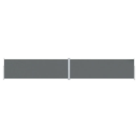 vidaXL Retractable Side Awning, Balcony Windscreen, Privacy Screen for Garden Outdoor Balcony Terrace, Sun Shade, Anthracite 78.7"x472.4"