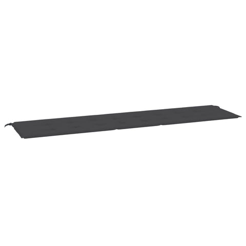vidaXL Garden Bench Cushion - Black, 78.7"x19.7"x1.2", Oxford Fabric Cover, Foam Fiber Filling, Ideal for Outdoor Comfort and Style.