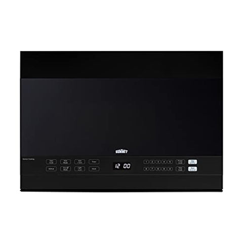 Summit 24” Over the Range Microwave, 1.4 cu.ft. Capacity, Under Cabinet Ventilation, Black - MHOTR242B