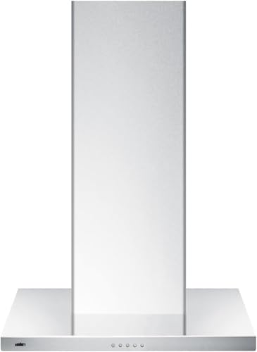 Summit 24” Wall-Mounted Range Hood, T-shaped Canopy, Ducted or Ductless Installation, ADA Compliant, Stainless Steel- SEH4624SSADA