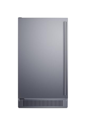 Summit 18" Clear Ice Maker, Outdoor Ice Maker, 60 lb. Production Capacity, ADA Compliant, Stainless Steel - BIM182OSADALHD (Left Handed Door Swing)