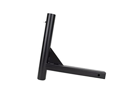 Camco Camper/RV Hitch Mount Flagpole Holder - Holds Flagpoles Up to 2.3” in Diameter & Fits Standard 2” Hitch Receivers - Powder-Coated Finish (51611)