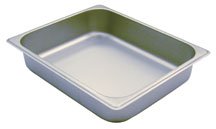 BroilKing SP-2 1/2 Size Chafing Pan Buffet Server | Countertop Food Serving Display Container for Restaurant Hotel Catering | 4.3 Qt Capacity, Holds 44 Oz | 10.5"W x 12.9"D x 2.5"H, Stainless Steel