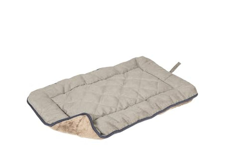 Dog Gone Smart Pet Products Chenille Dog Sleeper Cushion, Grey w/Blue Trim, 30"X48" XX-Large