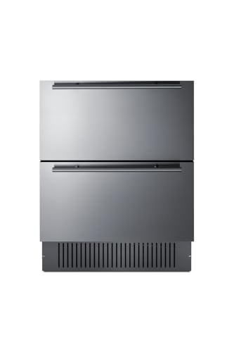 Summit 27” Two Drawer Refrigerator, Outdoor Drawer Refrigerator, 4.83 cu.ft. Capacity, Stainless Steel, Panel Ready Capable*- SPR275OS2DCSS (*Panels not included)