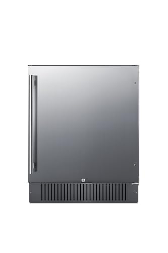 Summit 27” Refrigerator, Built-in, Outdoor Refrigerator, 4.98 cu.ft. Capacity, Stainless Steel- FF27BCSS
