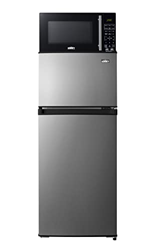 Summit Appliance Combination 4.5 CU. FT. MINI Fridge in Stainless Steel Look with Freezer