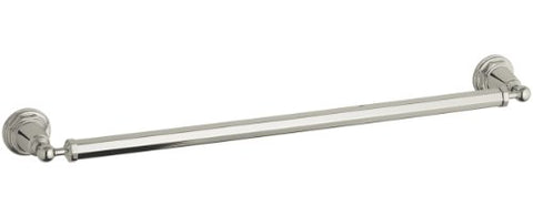 KOHLER K-13109-SN Pinstripe 24-Inch Bathroom Towel Bar, Vibrant Polished Nickel