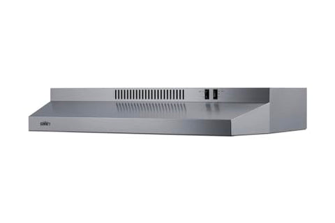 Summit H30RSSADA 30" ADA Compliant, Under Cabinet Convertible Range Hood, White Finish, Top or Rear Exhaust, Two-Speed Fan, Charcoal/Aluminum Mesh Filter, Rocket Switch, TAA Compliant (30 Inch)