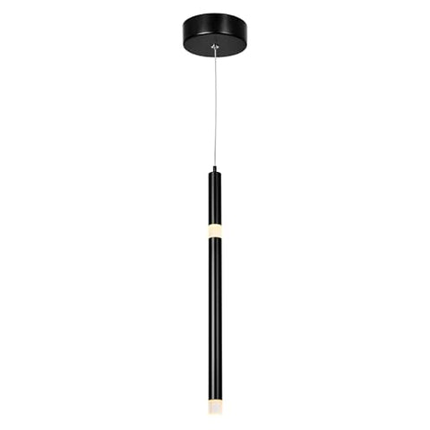 CWI Lighting 1'' Modern Black LED Mini Pendant Light – Integrated LED– Adjustable Height – BACL Certified – Ideal for Bedroom, Dining Room, Reading Nook