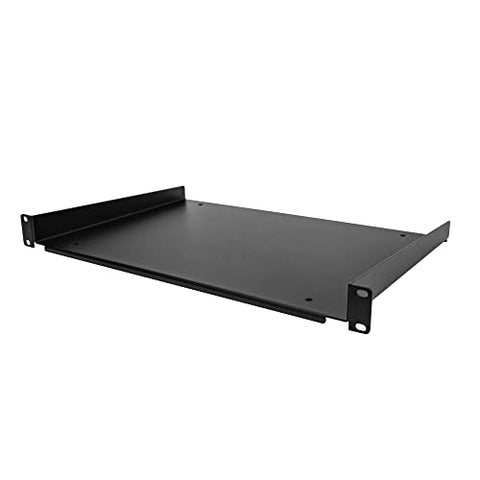 StarTech.com 1U Server Rack Shelf - Universal Rack Mount Cantilever Shelf for 19" Network Equipment Rack and Cabinet - Durable Design - Weight Capacity 55lb/25kg - 12" Deep Tray (SHELF-1U-12-FIXED-S)