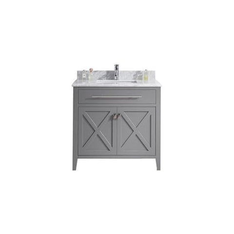 Wimbledon, 36, Grey Cabinet White Carrera Counter