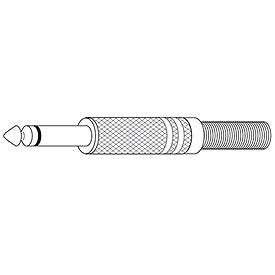 Vanco International PP18 1/4" Professional Model Mono Plug with Strain Relief