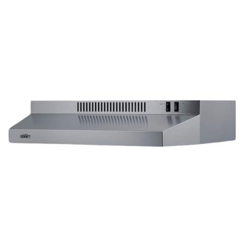 Summit H24RSSADA 24" ADA Compliant, Under Cabinet Convertible Range Hood, Stainless Steel Finish, Two-Speed Fan, Charcoal/Aluminum Mesh Filter, Rocket Switch, TAA Compliant (24 Inch)