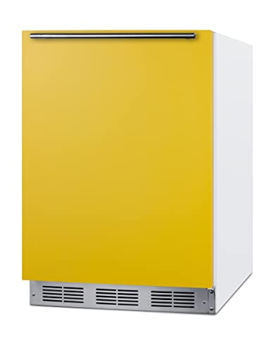 Summit Appliance BAR631BKB 24" Wide All-Refrigerator, Cobalt Blue Door, Professional Handle, Hidden Evaporator, Automatic Defrost, Adjustable Thermostat, Interior Light