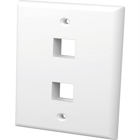 Vanco 820102 2 Socket Keystone Faceplate