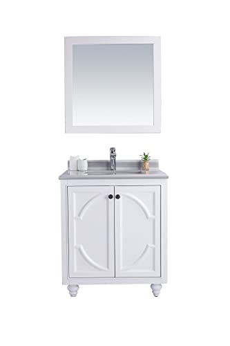 Odyssey, 30, White Cabinet White Stripes Counter